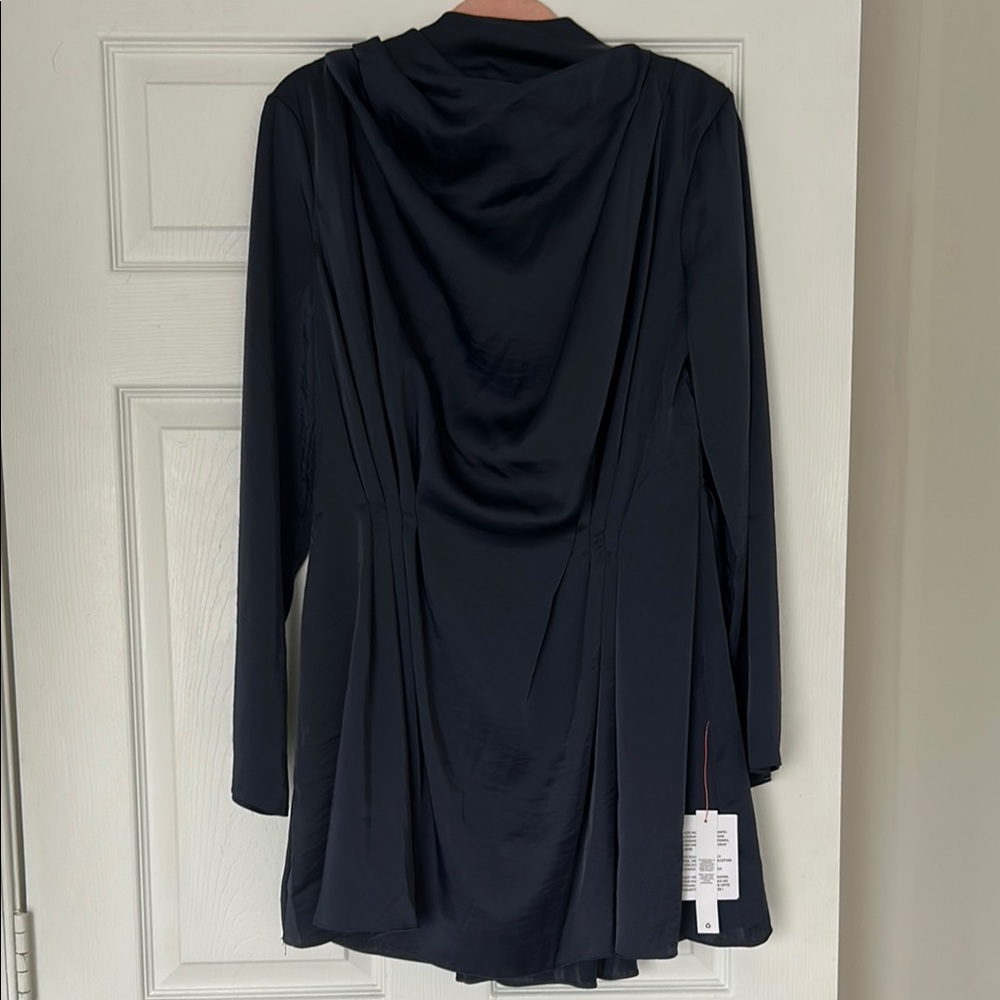 ASOS Navy Cowl Neck Sheath Dress